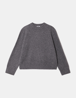 Pull gris oversize en maille à col rond | TALLY WEiJL