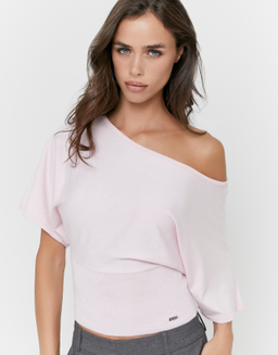 Pink Boat Neck Top | TALLY WEiJL
