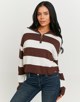 Maglione a righe marroni | TALLY WEiJL