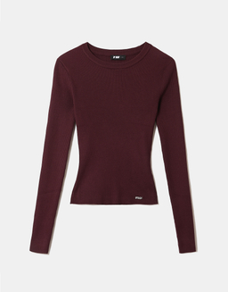 Burgundy Knit Pullover | TALLY WEiJL