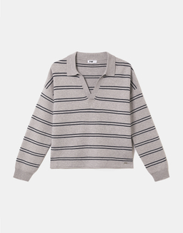 Grey Striped Knit Jumper | TALLY WEiJL