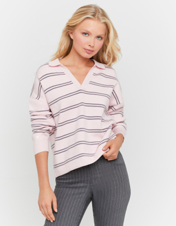 Maglione in Maglia Rosa a Righe | TALLY WEiJL