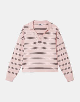 Pink Striped Knit Jumper | TALLY WEiJL