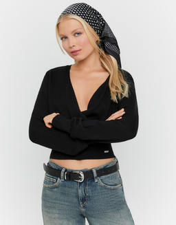 Maglione in Maglia Nero Incrociato | TALLY WEiJL