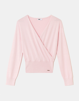 Maglione in Maglia Rosa Incrociato | TALLY WEiJL
