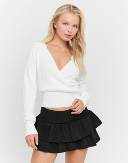 Maglione in Maglia Bianco Incrociato | TALLY WEiJL