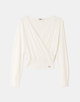 Maglione in Maglia Bianco Incrociato | TALLY WEiJL