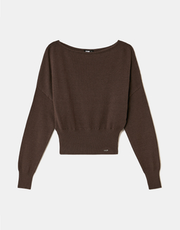 Brauner Basic Strickpullover | TALLY WEiJL