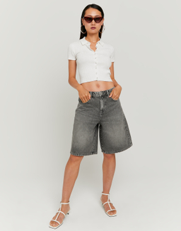 Bermuda in Denim a Vita Alta | TALLY WEiJL
