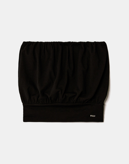 Schwarzes Cropped Bandeau-Top | TALLY WEiJL