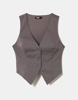 Top Grigio con Bottoni | TALLY WEiJL