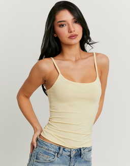 Żółty basic Tank Top | TALLY WEiJL