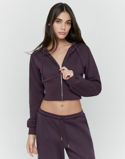 Hoodie violet zippé | TALLY WEiJL