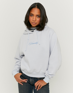 Blue Embroidered Sweatshirt | TALLY WEiJL