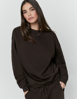 Brown Oversized Sweatshirt | TALLY WEiJL