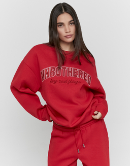 Red Embroidered Sweatshirt | TALLY WEiJL
