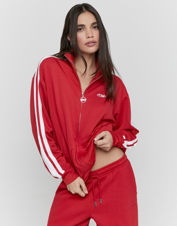 Red Zip Up Sweatshirt | TALLY WEiJL