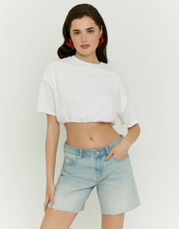 T-Shirt Court Blanc | TALLY WEiJL