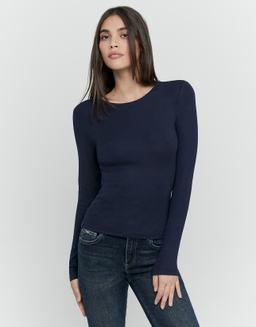 Maglietta Basic Blu a Maniche Lunghe | TALLY WEiJL