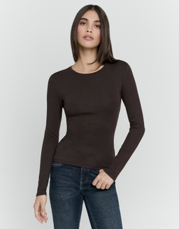 Brown Long Sleeve T Shirt | TALLY WEiJL