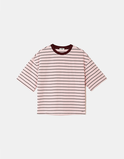 T-Shirt Oversize Rayé Rose | TALLY WEiJL
