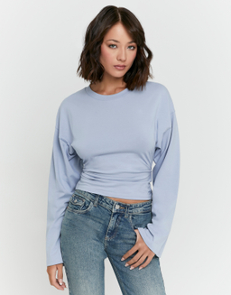 Blaues Langarm T Shirt | TALLY WEiJL