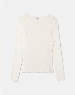 White Layered T Shirt | TALLY WEiJL