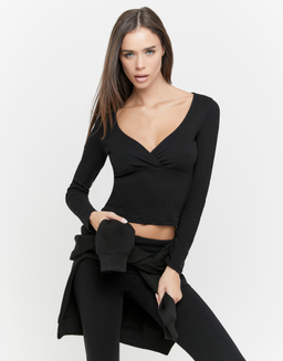 Black Long Sleeve Top | TALLY WEiJL
