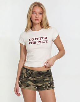 T-shirt bianca stampata | TALLY WEiJL