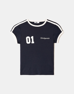 Blue Printed T-Shirt | TALLY WEiJL