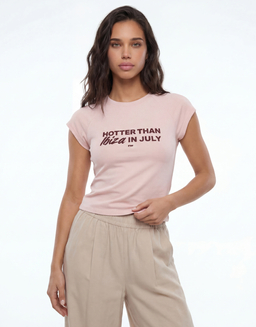 Pink Printed T-Shirt | TALLY WEiJL