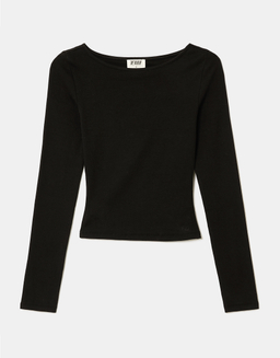 Black Long Sleeve Top | TALLY WEiJL
