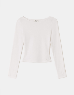 White Long Sleeve Top | TALLY WEiJL