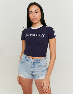 T-shirt Μπλε με στάμπα | TALLY WEiJL