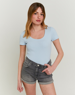 Maglietta Basica Azzurra Regular Fit | TALLY WEiJL