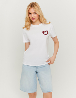 T-shirt bianca con stampa | TALLY WEiJL