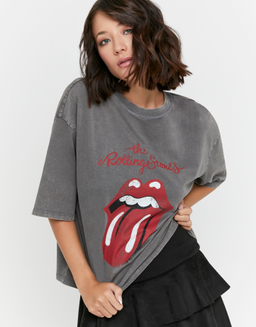 Graues T Shirt mit Print | TALLY WEiJL