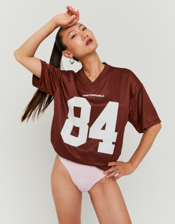 T-shirt Oversize Football Marrone | TALLY WEiJL