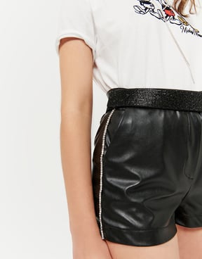 Schwarzer Gürtel mit Strass | TALLY WEiJL