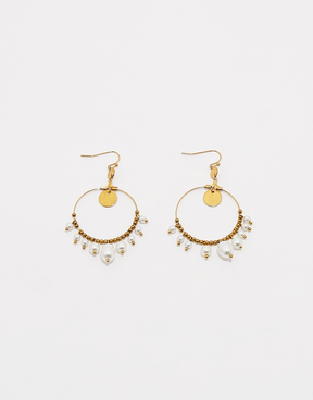 Orecchini a cerchio pendenti con perle | TALLY WEiJL