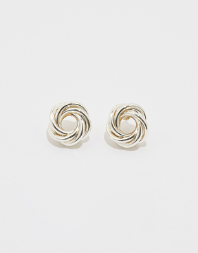 Orecchini a cerchio con nodo argento | TALLY WEiJL