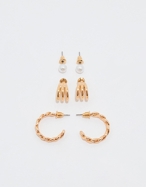 Set di 3 Orecchini Dorati | TALLY WEiJL