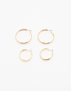 Set di 2 orecchini a cerchio dorati | TALLY WEiJL
