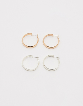 Set of 2 Small Hoops Earrings | TALLY WEiJL