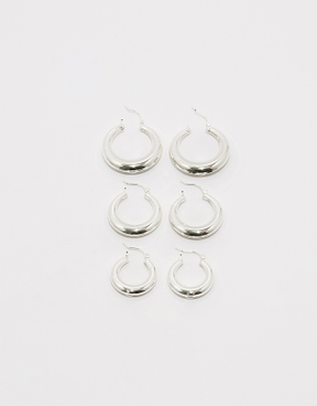 Set di 3 orecchini a cerchio chunky | TALLY WEiJL