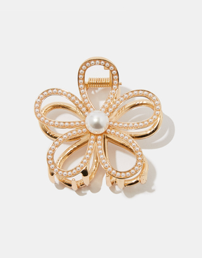 Fermaglio per Capelli a Fiore Oro con Strass | TALLY WEiJL
