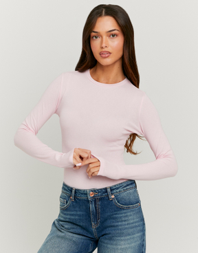 Body Basico A Maniche Lunghe Rosa | TALLY WEiJL