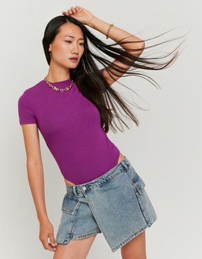 Purple Basic  Bodysuit | TALLY WEiJL
