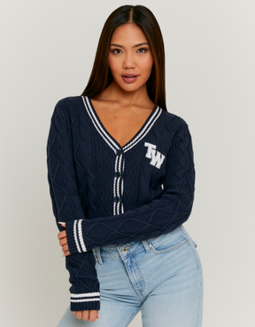 Blue Knitted Cardigan | TALLY WEiJL