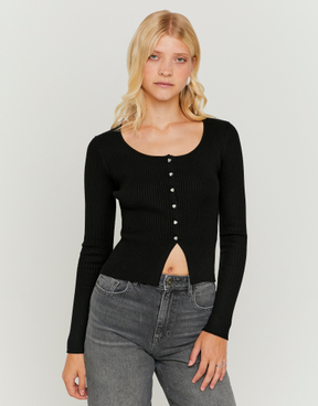 Schwarzer Strickcardigan | TALLY WEiJL